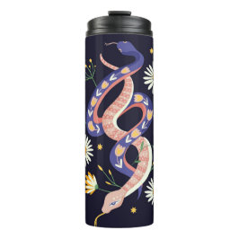 Garrafa Térmica Cobra e impressão de fada floral