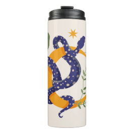 Garrafa Térmica Cobra e impressão de fada floral