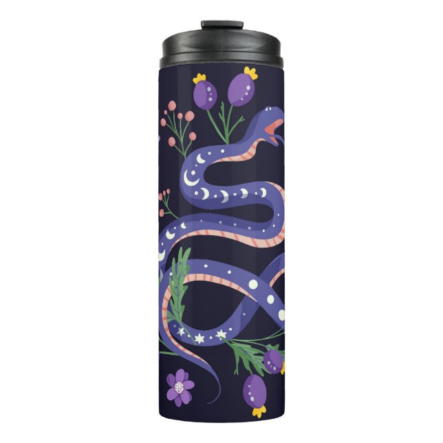 Garrafa Térmica Cobra e impressão de fada floral (Frente)