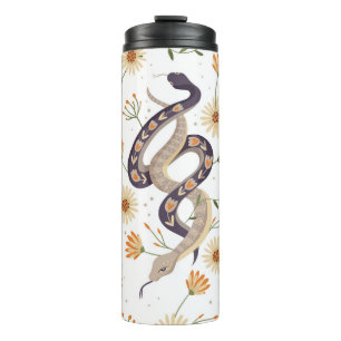 Garrafa Térmica Cobra e impressão de fada floral