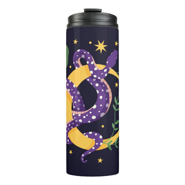 Garrafa Térmica Cobra e impressão de fada floral (Frente)