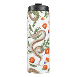 Garrafa Térmica Cobra e impressão de fada floral