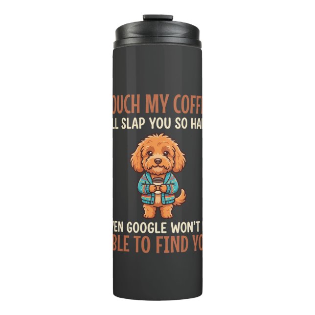 Garrafa Térmica Cockapoo Engraçado Amante de Café (Frente)