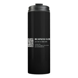 Garrafa Térmica Código QR personalizado & Texto retrô-moderno edit