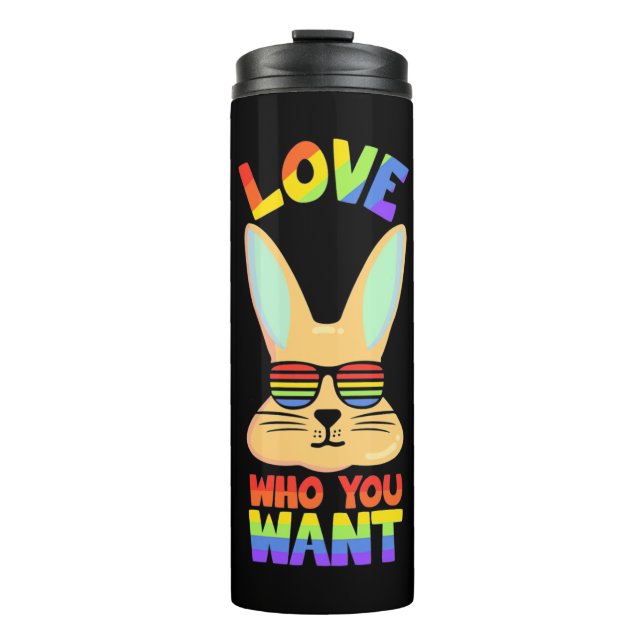 Garrafa Térmica Coelho LGBT lésbico (Frente)