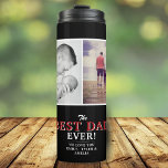 Garrafa Térmica Colagem de Fotos do Dia 2 do Pai do Melhor Pai Mod<br><div class="desc">O melhor Pai moderno Tumbler Térmico de Colagem de Foto Dia 2 do Pai. Um presente perfeito para um pai ou novo papai no Dia do Pai. O melhor pai de 2 modelos de foto que já foi tumbler. Personalize-o com duas fotos e nomes. Você pode alterar qualquer texto ou...</div>