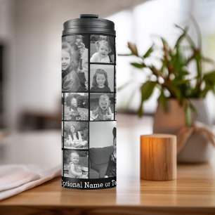 Garrafa Térmica Colagem de fotos do Instagram - Até 14 fotos em pr