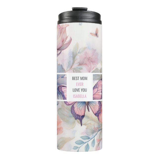 Garrafa Térmica Colagem de Fotos Moderna em Aquarela - Melhor Pres (Frente)