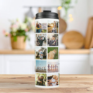 Garrafa Térmica Colagem de Fotos Moderna Personalizada 30
