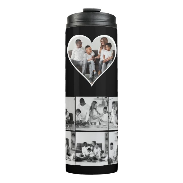 Garrafa Térmica Colagem de Fotos Preta e Branca 7 (Frente)
