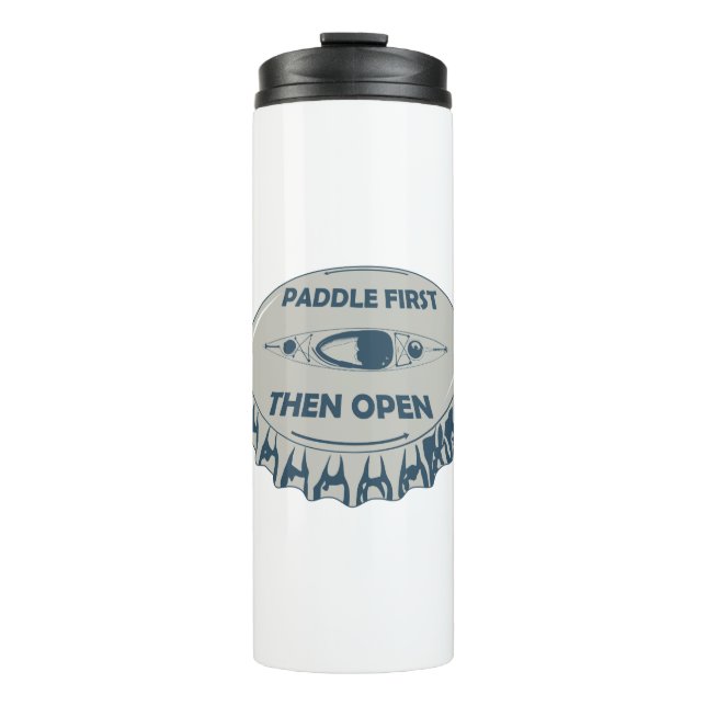 Garrafa Térmica Colar Primeiro, Depois Abrir (Frente)