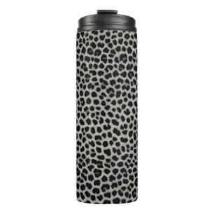 Garrafa Térmica Coleção Branca de Leopardo Elegante Moderna de Lux
