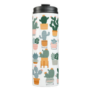 Garrafa Térmica Coleção de Cactus em Design de Pote