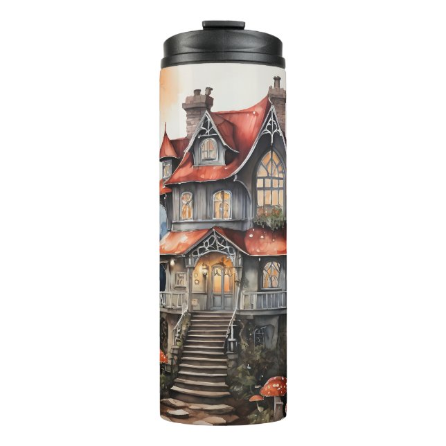 Garrafa Térmica Colheita de algodão assombrada Pastel (Frente)