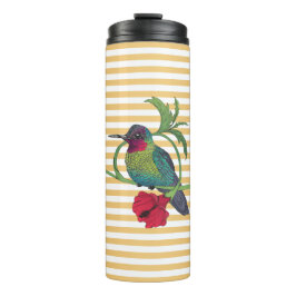 Garrafa Térmica Colibri Bird Douradas Stripes Tumbler Térmico