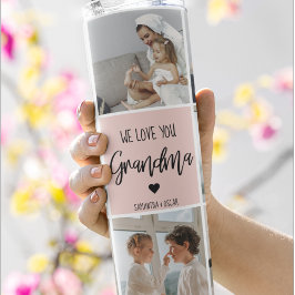 Garrafa Térmica Collage Photo Pink Nós Te Amo Avó Melhor Presente