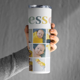 Garrafa Térmica Collage Photo | Presente de Natal Abençoado e Colo