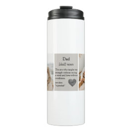 Garrafa Térmica Collage Photos Best Gift for Pai Thermal Tumbler