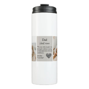 Garrafa Térmica Collage Photos Best Gift for Pai Thermal Tumbler