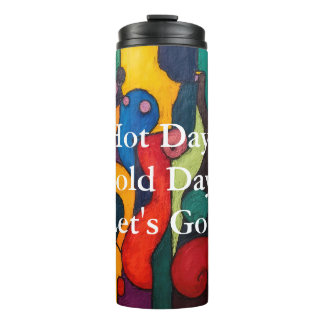 Garrafa Térmica Colorcubo 2 Cubismo Colorido Tumbler Térmico