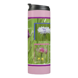 Garrafa Térmica Colorful Cornflower Collage Thermal Tumbler