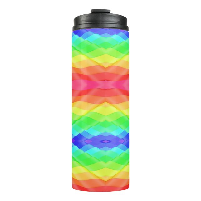 Garrafa Térmica Colorful geometric travel mug with a rainbow  (Frente)