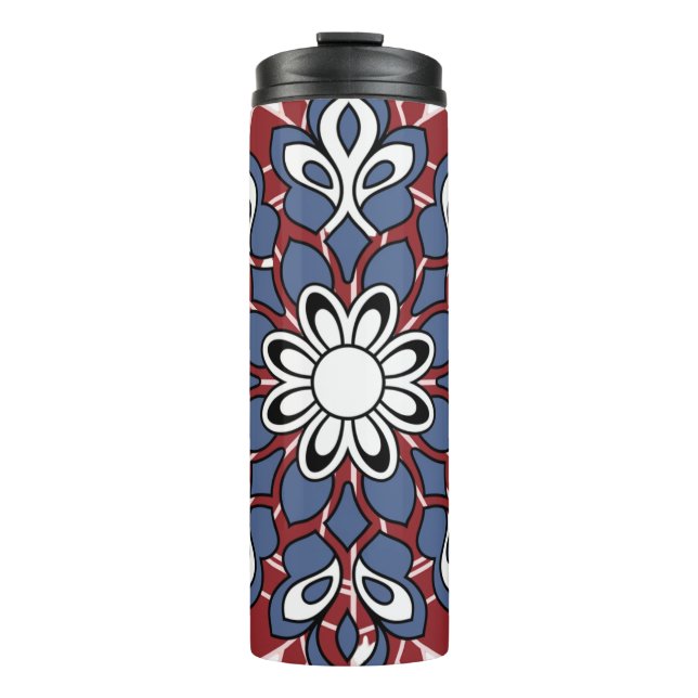 Garrafa Térmica Colorful Paisley Boho Pattern Mug Design (Frente)