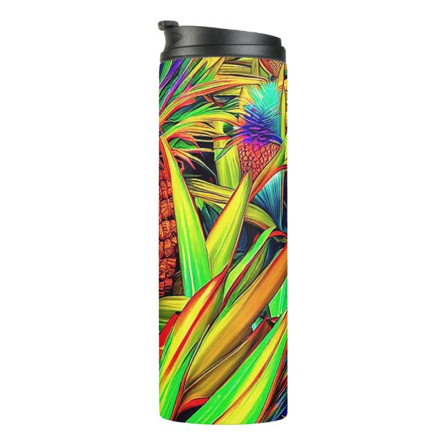 GARRAFA TÉRMICA  COLORFUL PINEAPPLE  PATTERNS  (Rotação à direita)