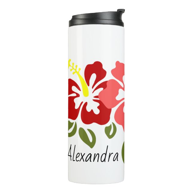 Garrafa Térmica Colorida Hibiscus Trio Personalizada (Giro à esquerda)