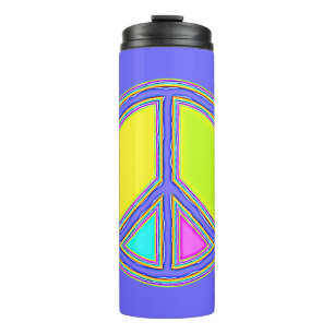 Garrafa Térmica Com Cores Preenchidas Sinal de PAZ 1