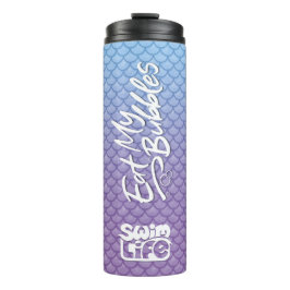Garrafa Térmica "Coma minhas bolhas" Azul/Roxo dimensiona a vida N
