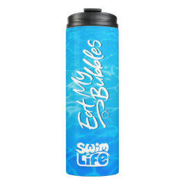 Garrafa Térmica "Coma minhas bolhas" Legal Piscina, cor Natação