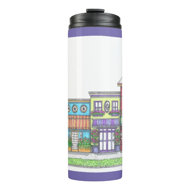 Garrafa Térmica Compras tropicais Tumbler térmico (Frente)