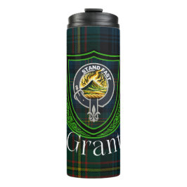 Garrafa Térmica Conceda Tartan e Brasão do Clã Escocês Grant