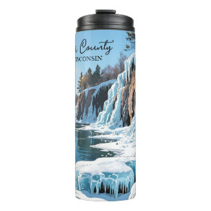 Garrafa Térmica Condado de Door Wisconsin Winter Bluffs