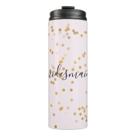 Garrafa Térmica Confete Personalizado Dourado Glam