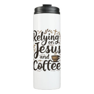Garrafa Térmica Confiando em Jesus e Cafeine Lover
