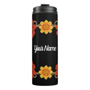 Garrafa Térmica Conjunto de Bebidas Luxuosas com Moldura Floral El