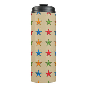 Garrafa Térmica Conjunto de Starfish de Cartoon Colorido Bonito