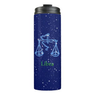 Garrafa Térmica Constelação de Libra e Signo do Zodíaco com Estrel