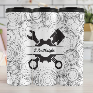 Garrafa Térmica Contorno mecânico das engrenagens sem chave do êmb