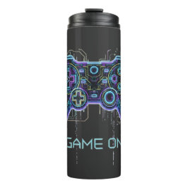 Garrafa Térmica Controlador de Jogo Cyberpunk - Neon Game On Tech