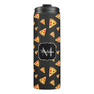 Garrafa Térmica Cool and fun pizza slices pattern Monogram