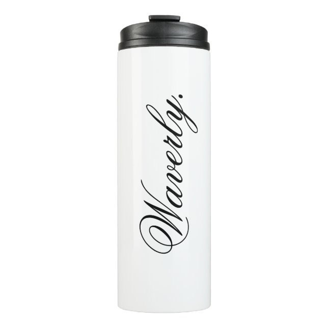 Garrafa Térmica Copo Personalizado de Bebida Térmica Branco Elegan (Frente)