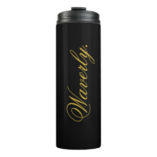 Garrafa Térmica Copo Personalizado de Bebida Térmica Preto Elegant