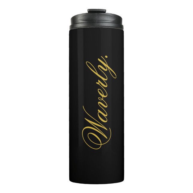 Garrafa Térmica Copo Personalizado de Bebida Térmica Preto Elegant (Frente)