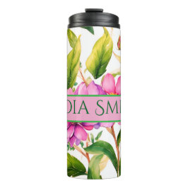 Garrafa Térmica Copo personalizado para bebida com flores