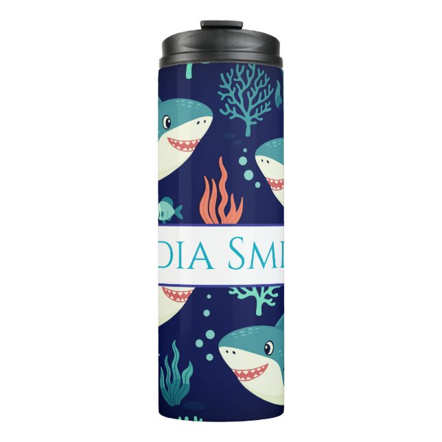 Garrafa Térmica Copo personalizado para bebida com tema de praia (Frente)