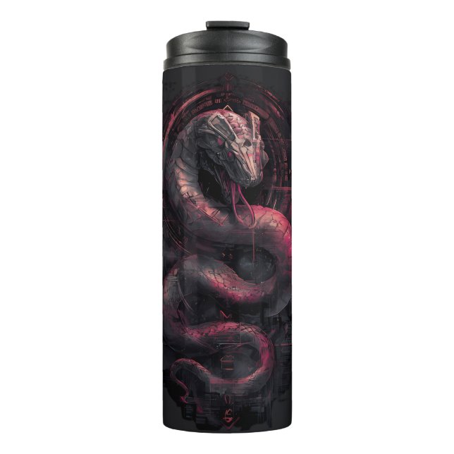 Garrafa Térmica Copo Térmico Cobra Mecânica Dark Sci-Fi (Frente)