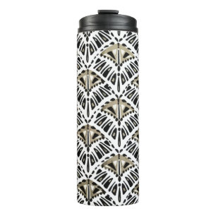 Garrafa Térmica Copo Térmico com Design de Leque em Art Déco